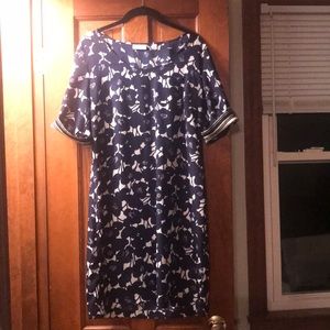 Navy floral dress